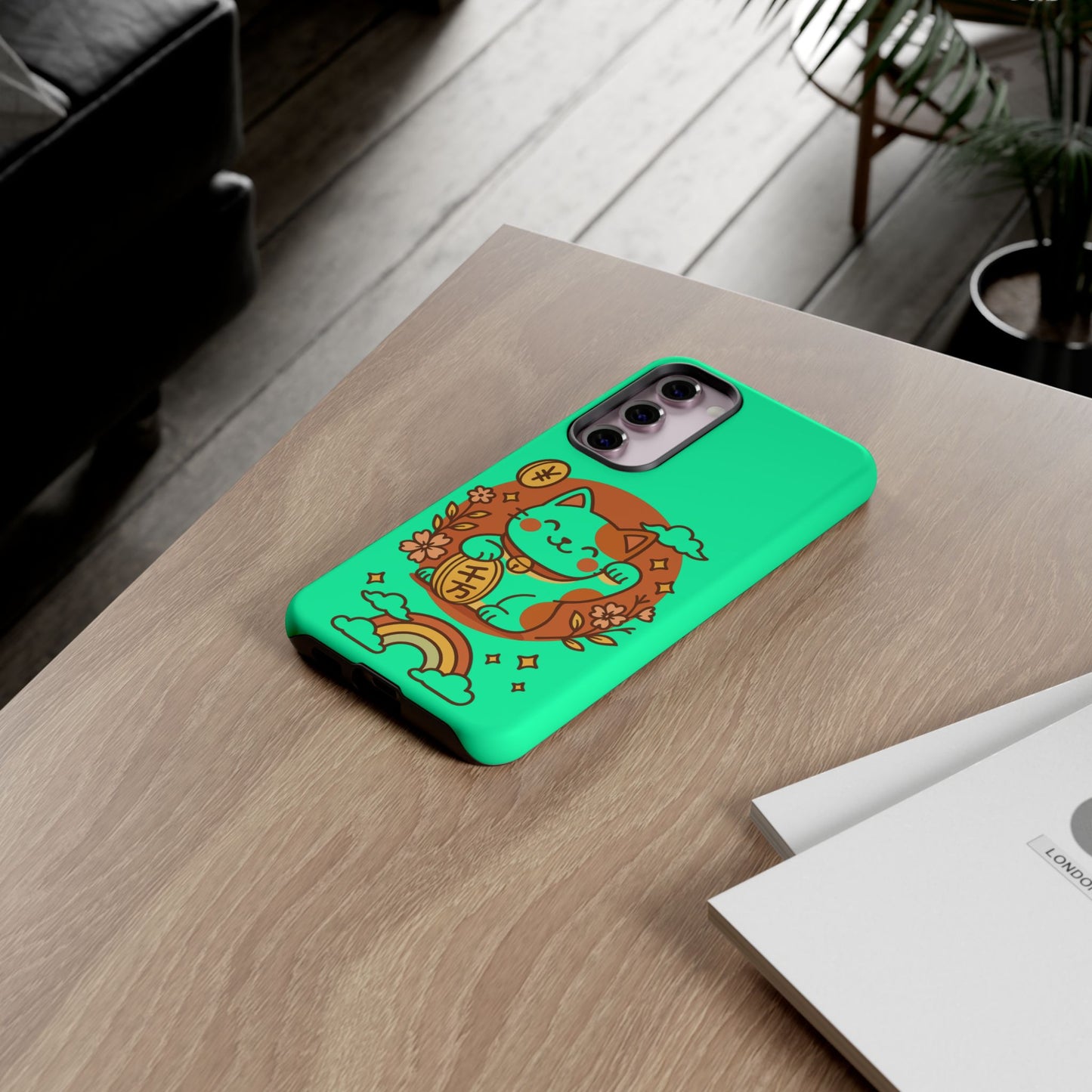 Japanese Kawaii Lucky Cat Protective Phone Case