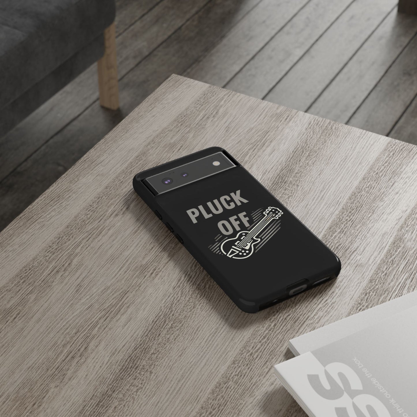 Funny pluck off tough phone case with guitar design for stylish protection