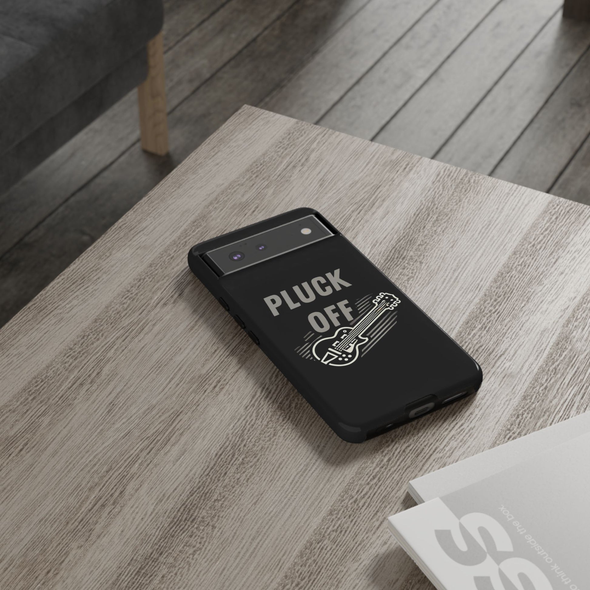 Funny pluck off tough phone case with guitar design for stylish protection